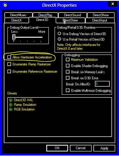 Ошибка critical error could not find any compatible direct3d acceleration devices aion